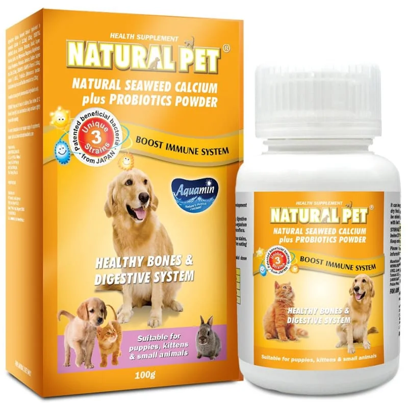 20% OFF Natural Pet Natural Seaweed Calcium Plus Probiotics Pet Supplement Powder 100g