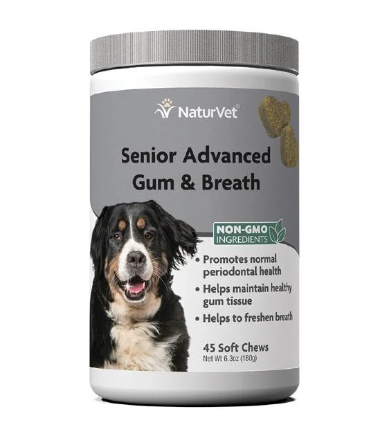 NaturVet Senior Advanced Gum and Breath Soft Chews (45 Count)