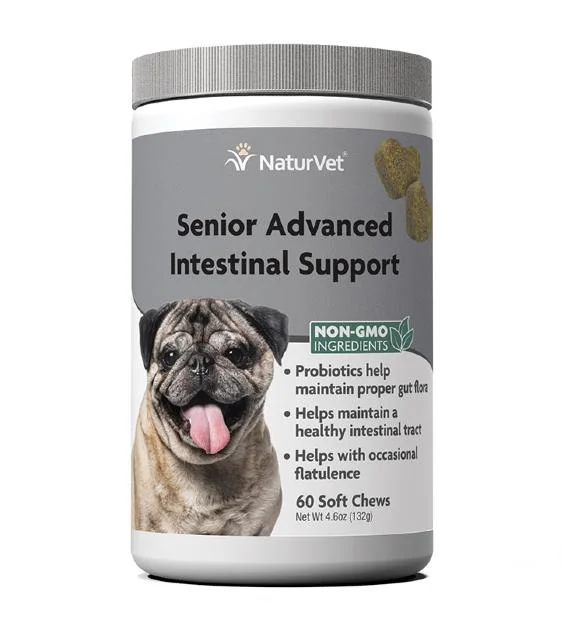 NaturVet Senior Advanced Intestinal Support Soft Chews (60 Count)