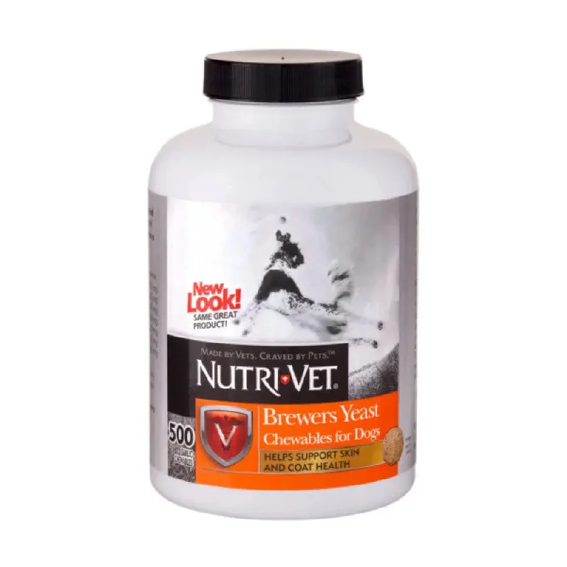 Nutri-Vet Brewers Yeast with Garlic Chewables for Dogs 500 ct