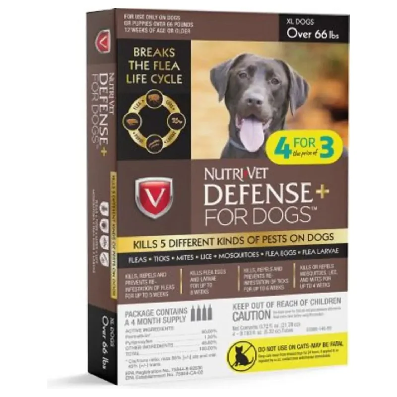 Nutri-Vet Defense+ Flea & Tick for Dog