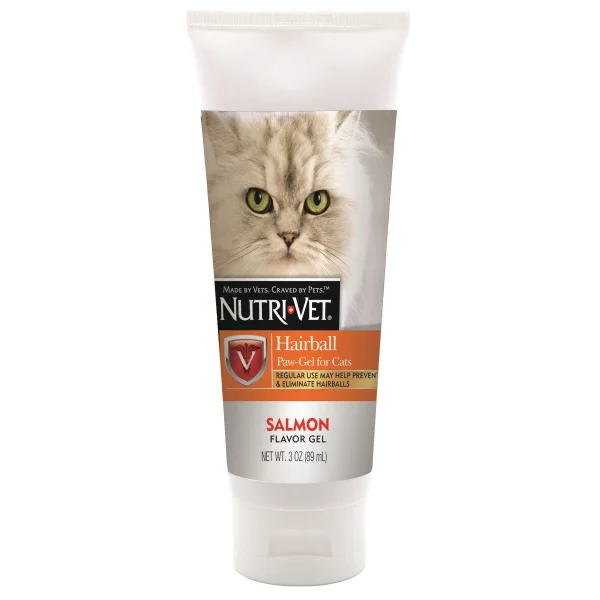 NUTRI-VET Hairball Paw Gel for Cats Salmon, 3oz