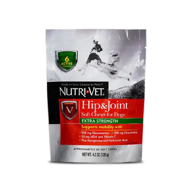 Nutri-Vet Hip & Joint Extra Strength Soft Chews For Dogs 4.2 oz, 60 ct