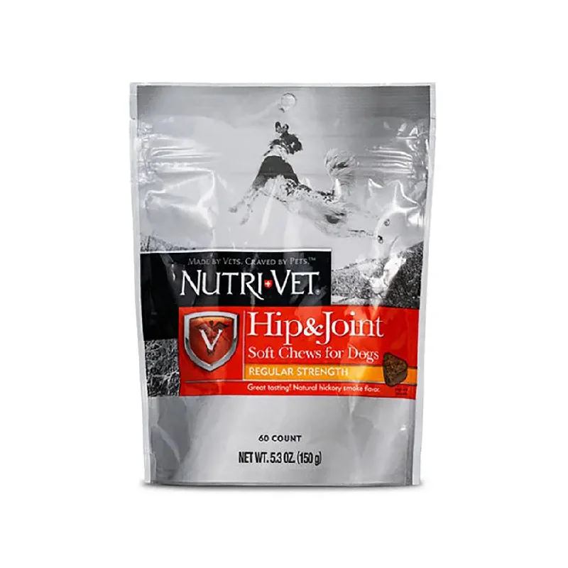 Nutri-Vet Hip & Joint Hickory Smoke Soft Chews for Dogs 5.3 oz