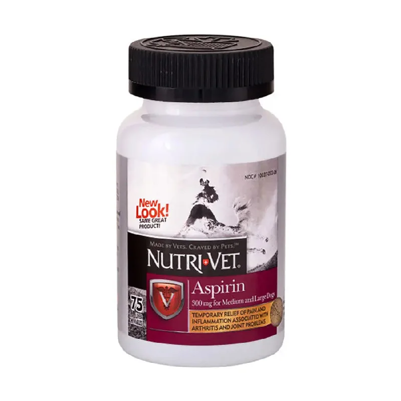 Nutri-Vet K9 Aspirin Liver Chewables Medium/Large Dog 75 ct