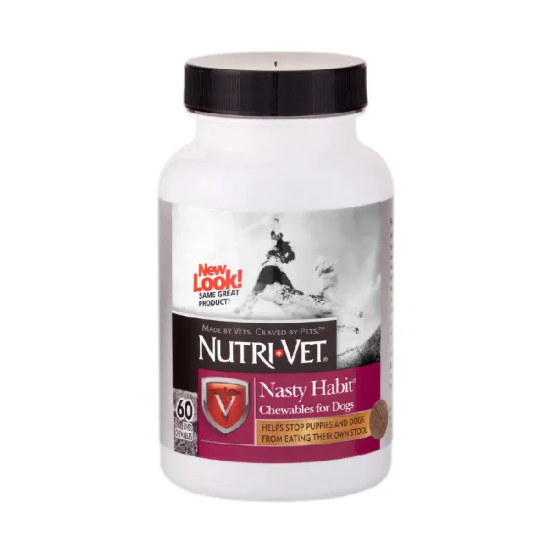 Nutri-Vet Nasty Habit Chewables for Dogs Liver 60ct