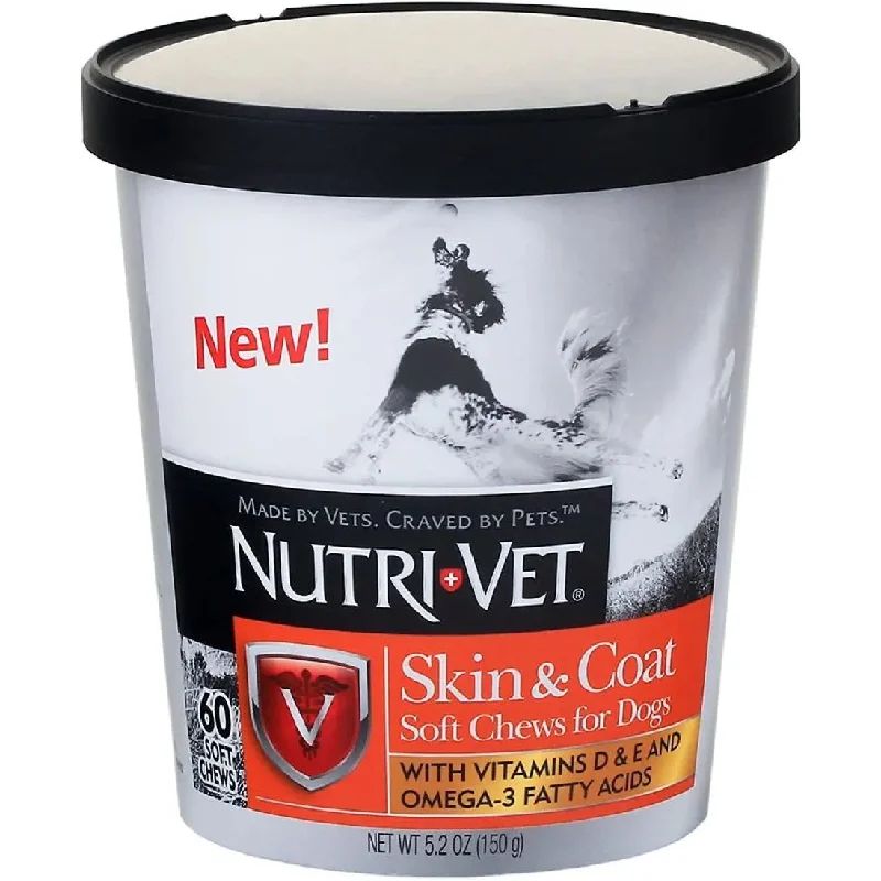 Nutri-Vet Skin & Coat Soft Chews For Dogs 60 ct