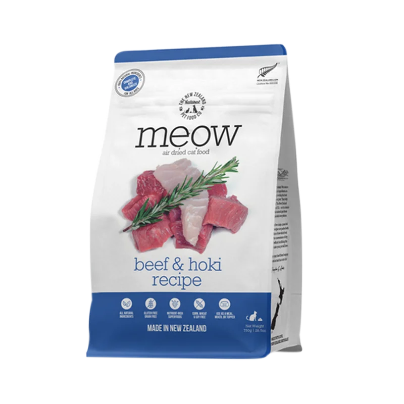 NZ NATURAL PET FOOD CO Meow Air-Dried Beef & Hoki, 100g (3.5oz)