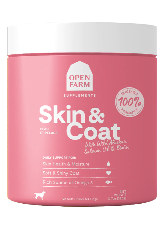 Open Farm Skin & Coat Supplement for Dogs 90 soft chews