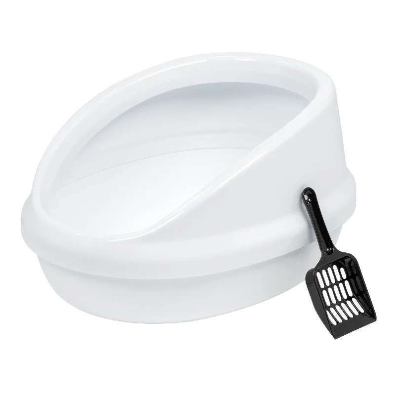 Open-Top Cat Litter Oval Pan