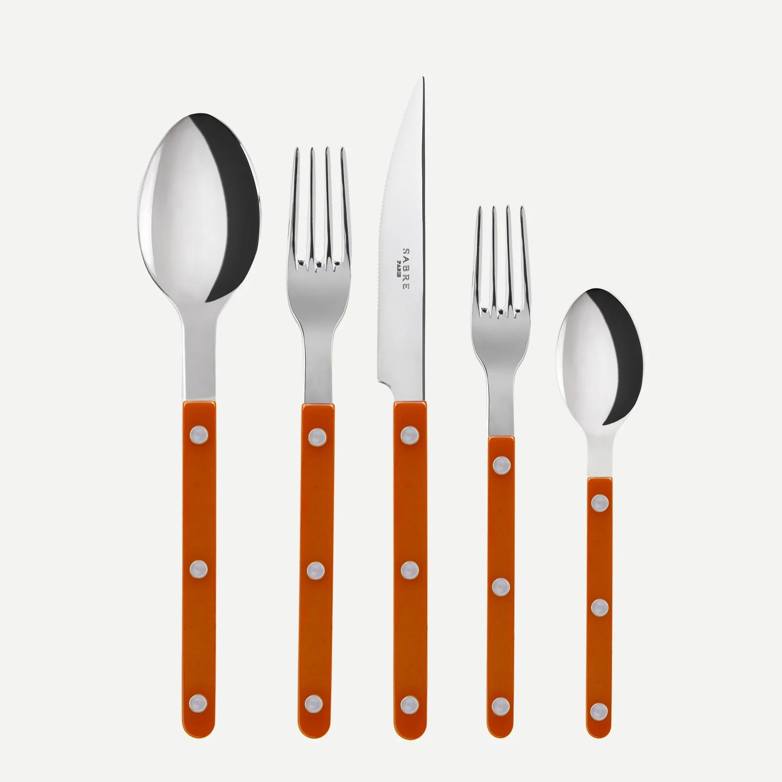 Orange Bistro 5-Piece Flatware Set