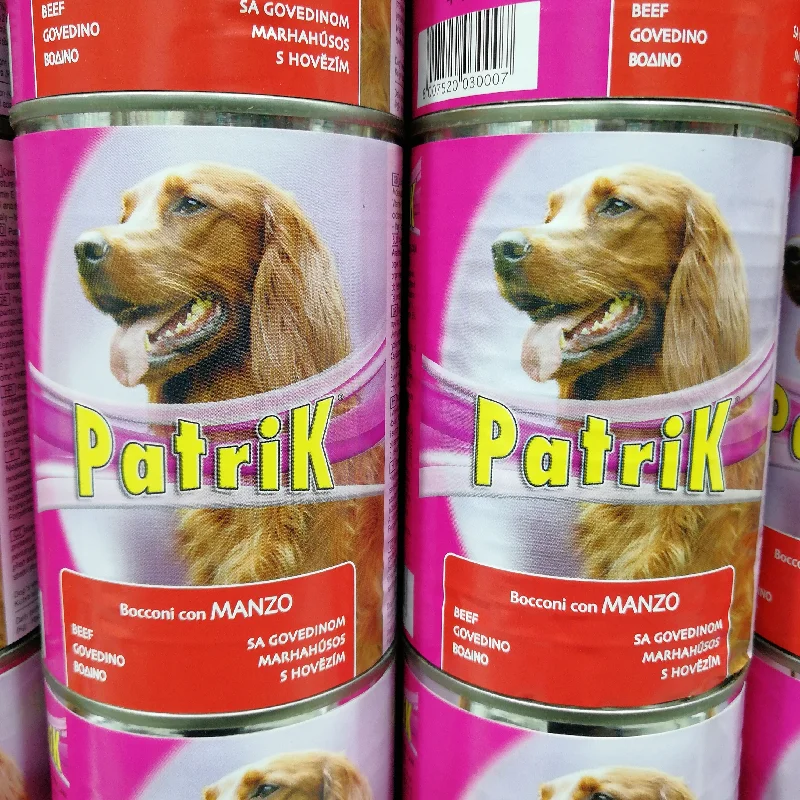 PATRIK CAN DOGFOOD  BEEF 405GRX24 CAN