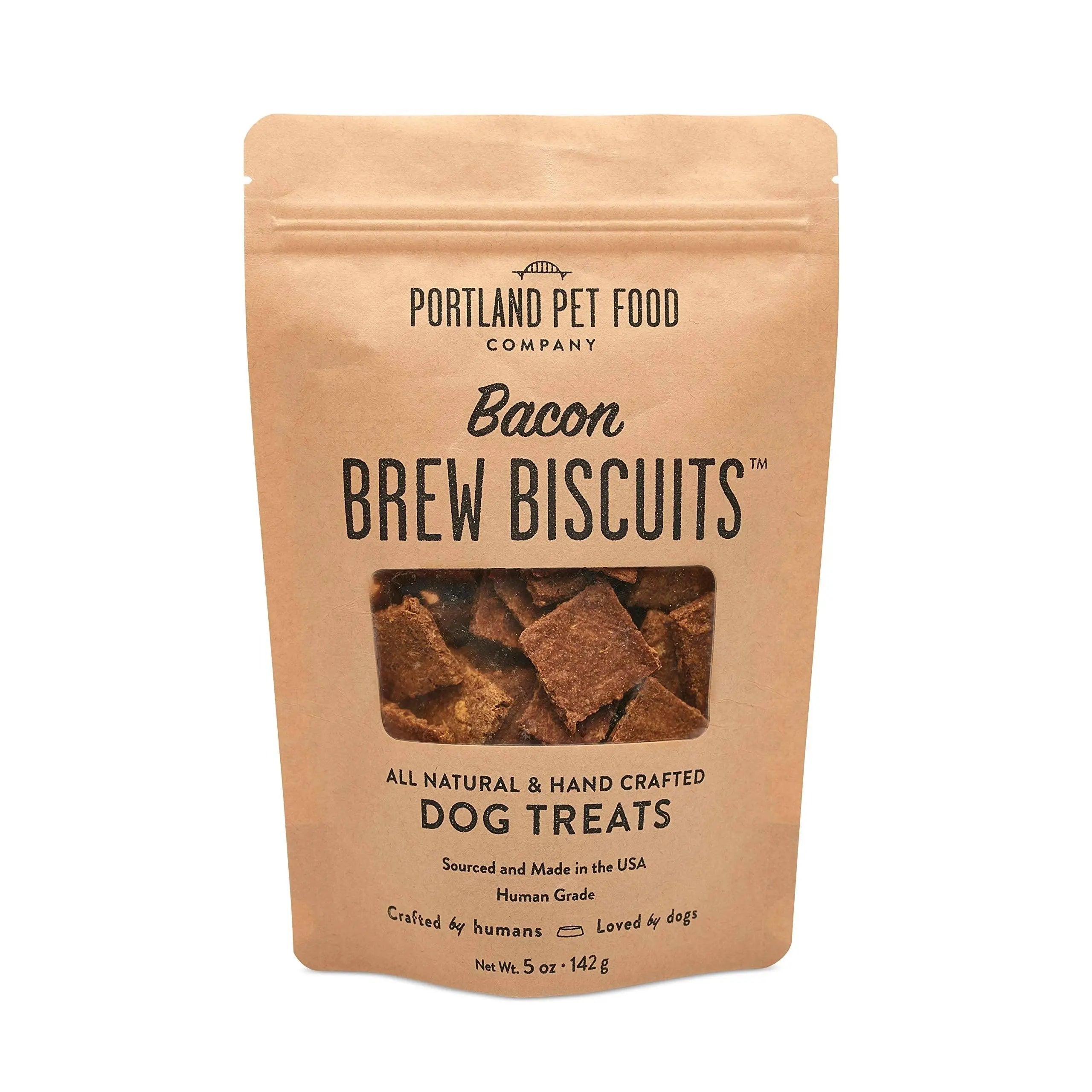 Portland Pet Food Company Bacon Brew Biscuits Dog Treats 5oz