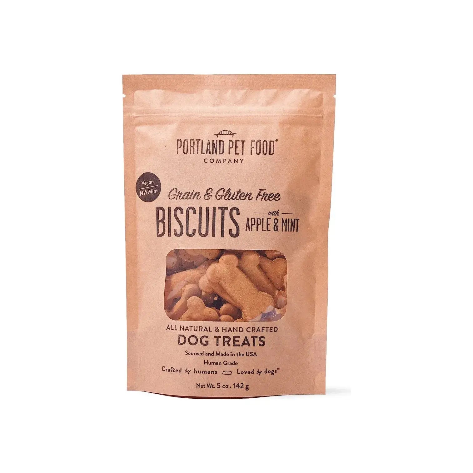 Portland Pet Food Company Grain & Gluten-Free Apple & Mint Biscuit Dog Treats