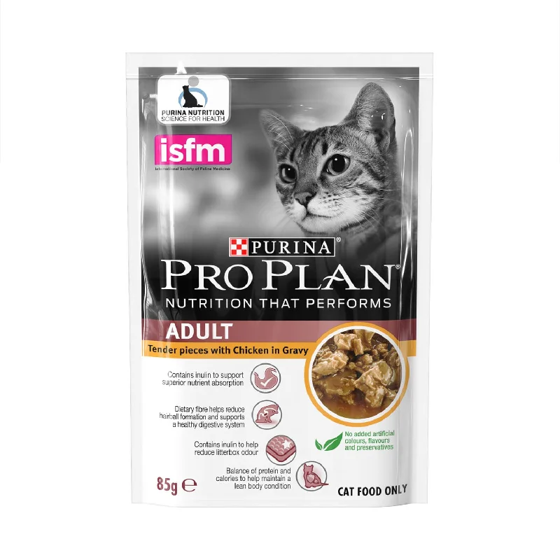 Pro Plan Adult Tender Pieces With Chicken In Gravy Pouch Cat Food