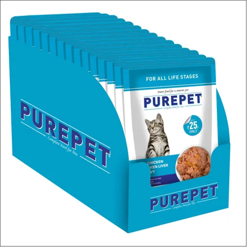 Purepet Real Chicken & Chicken Liver in Gravy Cat Wet Food