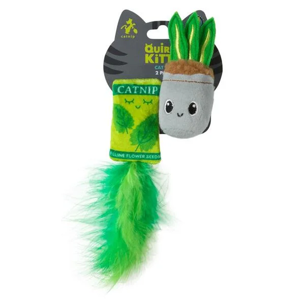 QUIRKY KITTY Catnip House Plant, 2pk