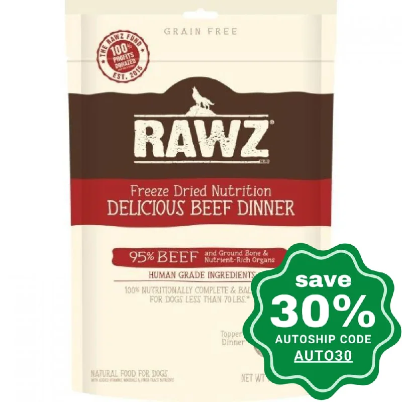 Rawz - Dry Food For Dogs - Freeze Dried Delicious Beef Dinner Recipe - 14OZ