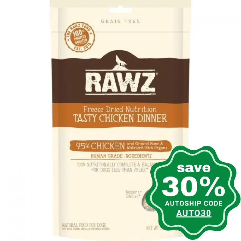 Rawz - Dry Food For Dogs - Freeze Dried Tasty Chicken Dinner Recipe - 14OZ