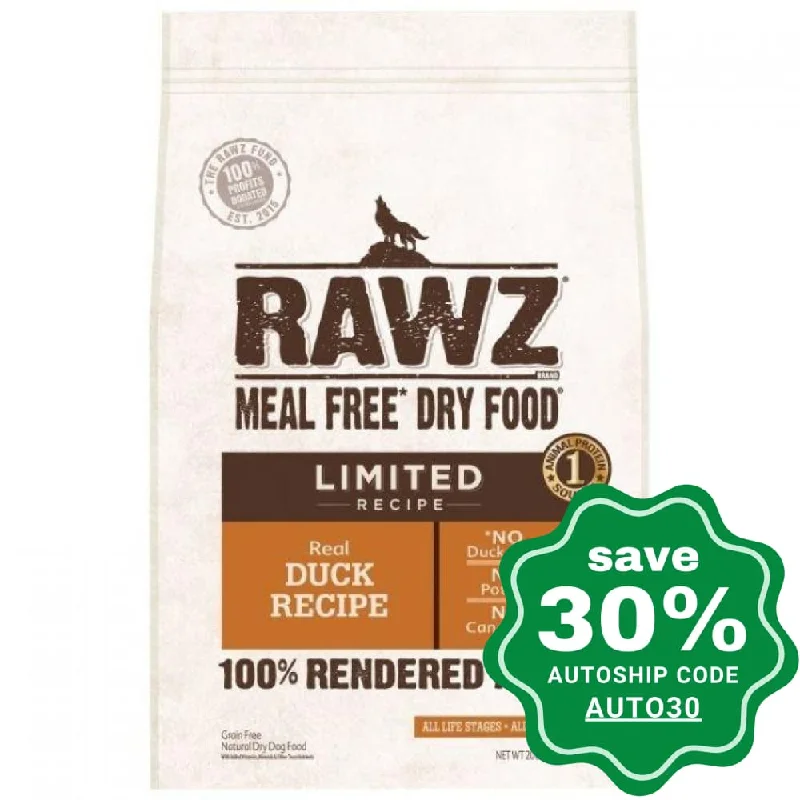 Rawz - Dry Food For Dogs - Meal Free Limited Real Duck Recipe - 20LB