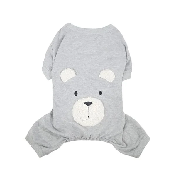 Cupid & Comet | Christmas Dog Clothes | Grey Bear Pyjamas