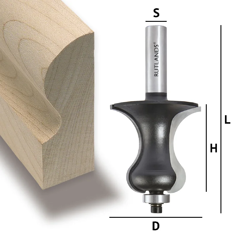 Router Bit - Stair Handrail - D=54mm H=50.8mm L=106mm S=1/2"