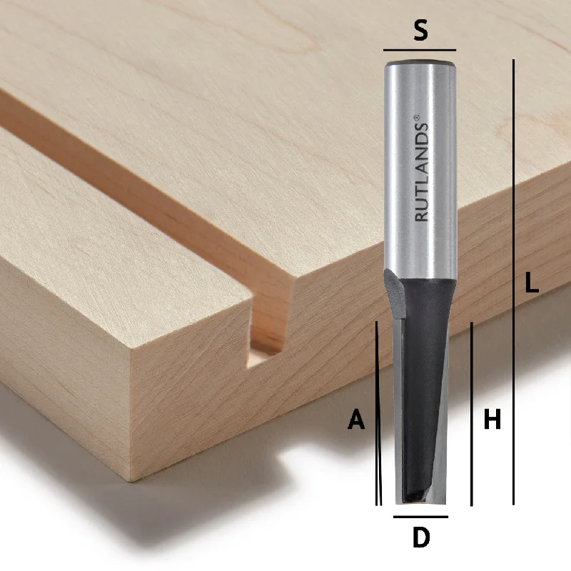 Router Bit - Straight Taper - D=12.7mm H=32mm A=2.5° L=76mm S=1/2"