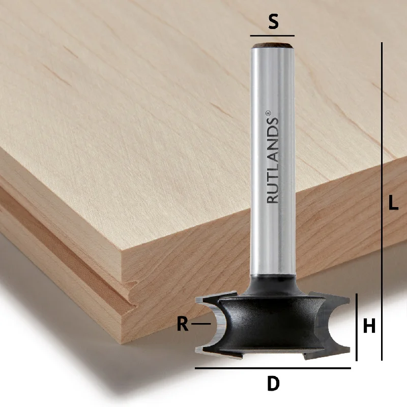 Router Bit - Sunk Bead - D=22mm H=10mm R=3mm L=44mm S=1/4"