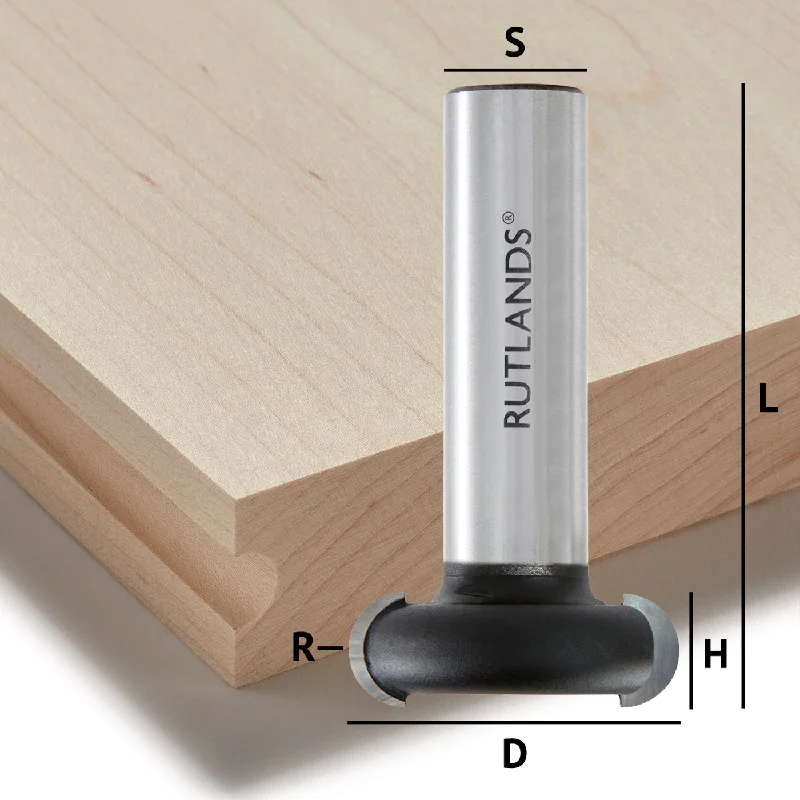 Router Bit - Sunk Radius - D=30mm H=10mm R=5mm L=54mm S=1/2"