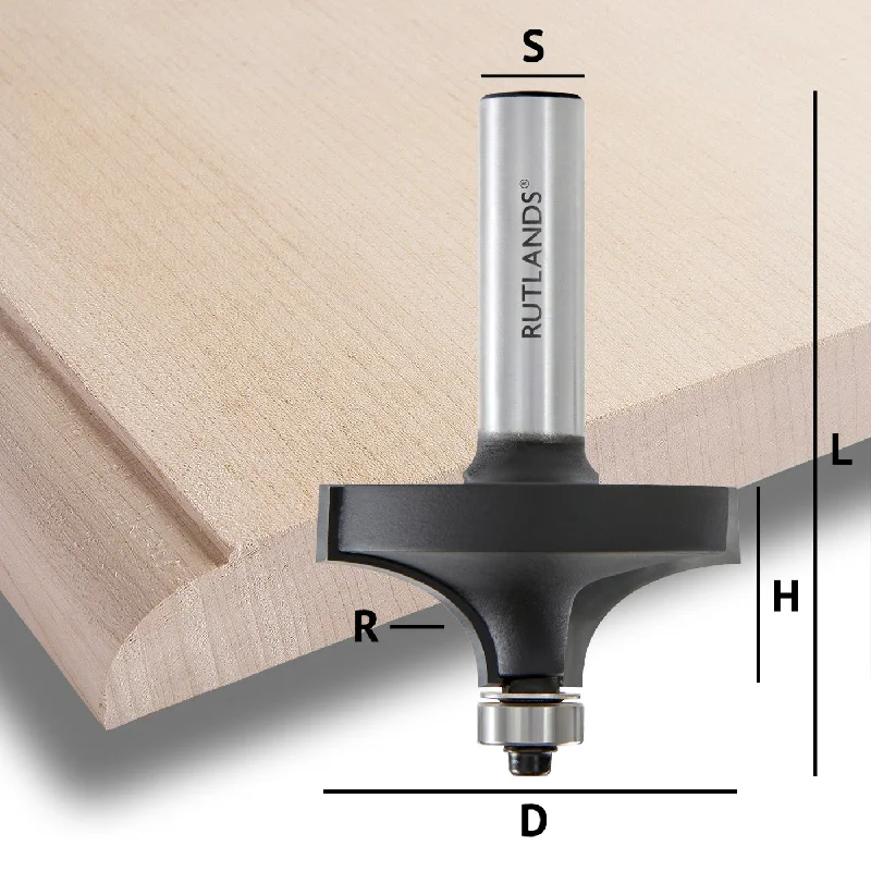 Router Bit - Table Edge - D=52mm H=24mm R=22mm L=80mm S=1/2"