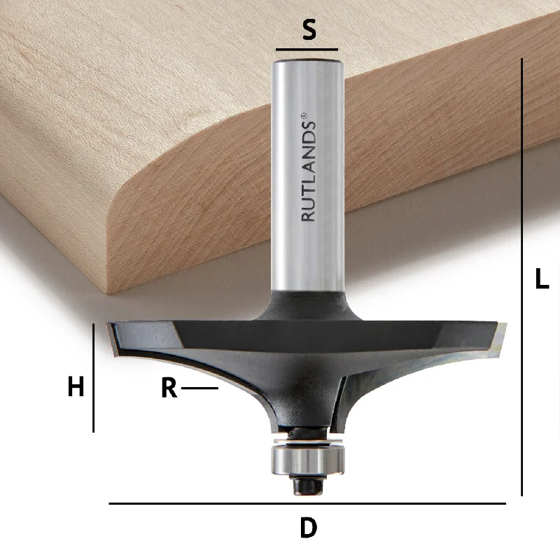 Router Bit - Thumb Mould - D=70mm H=24mm R=44mm L=73mm S=1/2"