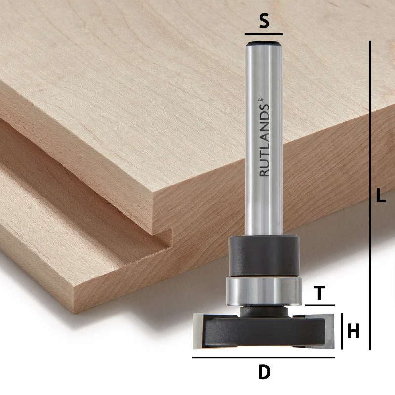 Router Bit - Undercut - D=25mm H=6mm T=6mm L=51mm S=1/4"