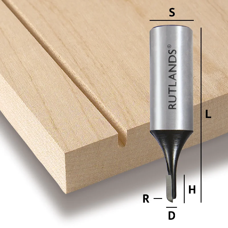 Router Bit - Veining - D=3mm H=8mm R=1.5mm L=39.7mm S=1/4"