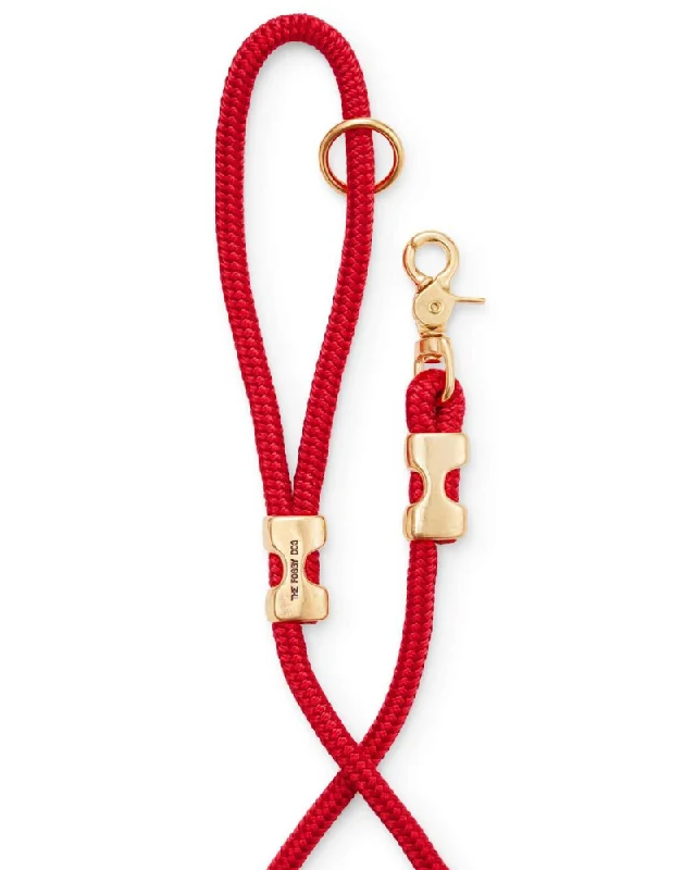 Ruby Red Marine Rope Dog Leash (Made in the USA)