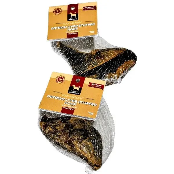 Savannah Pet Food Ostrich Bone Chew with Hoof & Rope Active Dog Toys