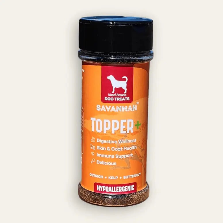 Savannah Pet Food Topper Plus: Ostrich & Butternut - The Flavorful, Gut-Healthy Superfood Boost for Your Dog's Kibble