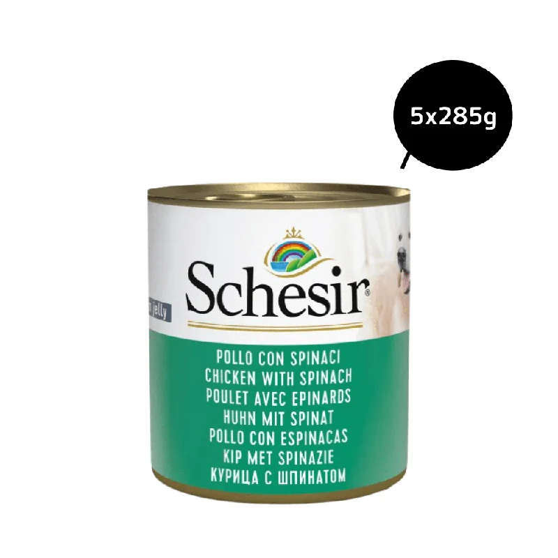 Schesir Chicken and Rice with Spinach in Jelly Dog Wet Food (Limited Shelf Life)