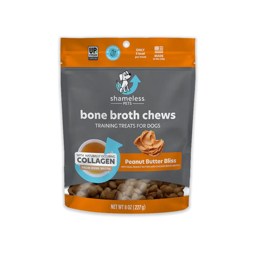 Shameless Pets Bone Broth Chews Peanut Butter Bliss Dog Treats