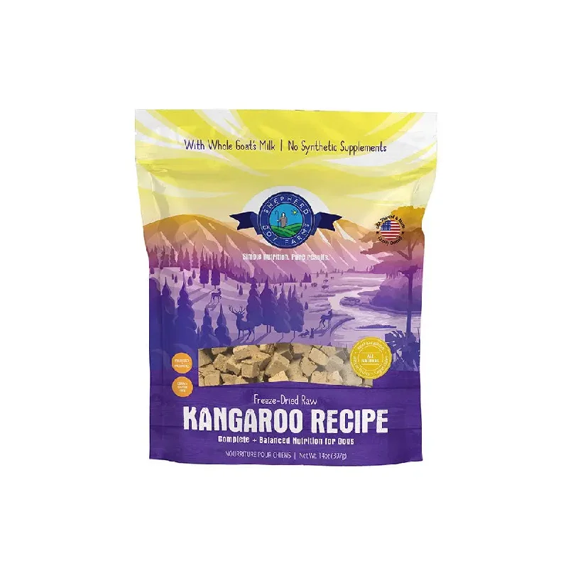 Shepherd Boy Farms Freeze-Dried Kangaroo Recipe Hypoallergenic Dog Food 14oz