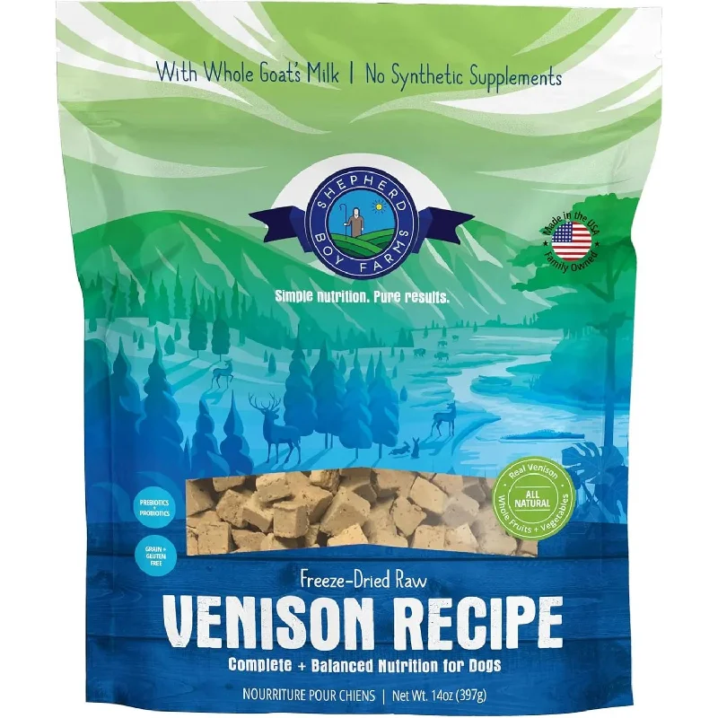 Shepherd Boy Farms Freeze-Dried Venison Recipe Dog Food 14oz