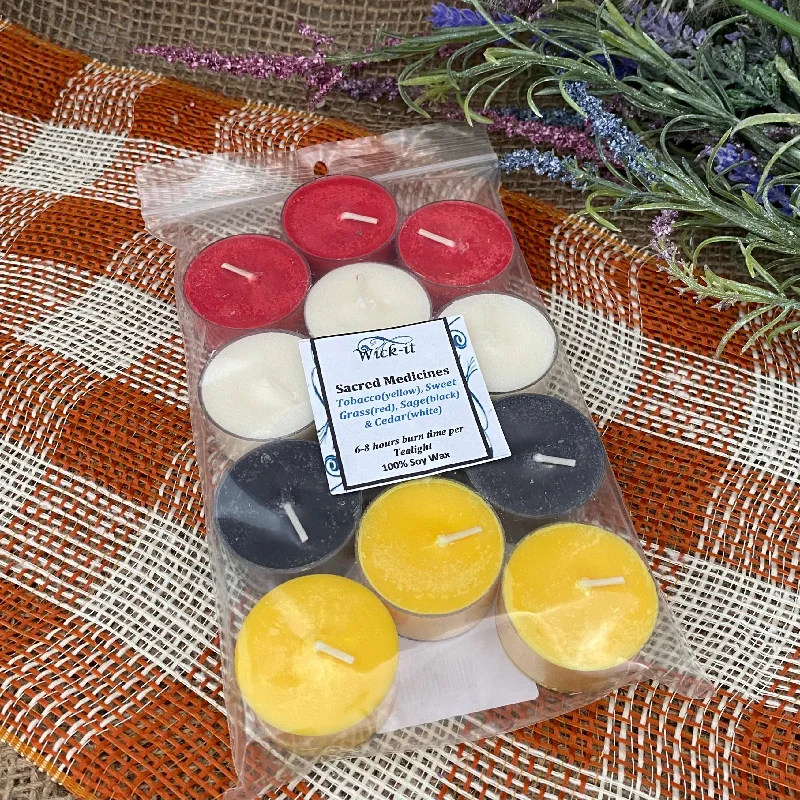 Soy Tea Lights - pack of 12; by WICK-IT