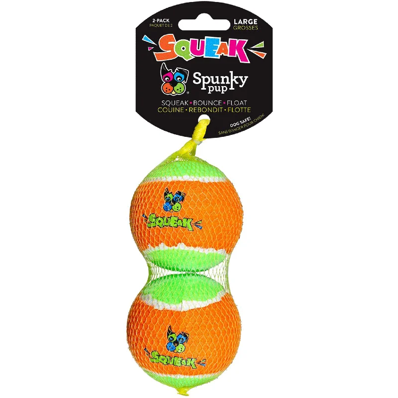 Spunky Pup 2-Pack Large Tennis Balls