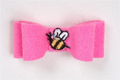 Susan Lanci Bee Hair Bows -Perfect Pink