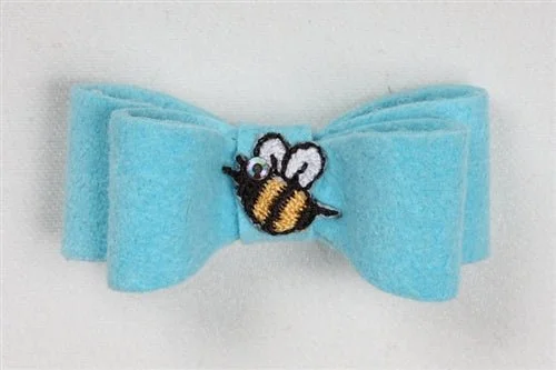 Susan Lanci Bee Hair Bows -Tiffi Blue