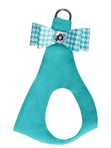 Susan Lanci Bimini Blue Houndstooth Big Bow Step In Harness