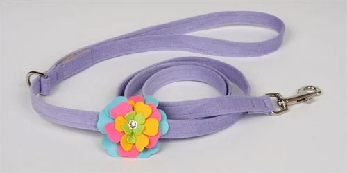 Susan Lanci Fantasy Flowers Collection Leash in Lavender