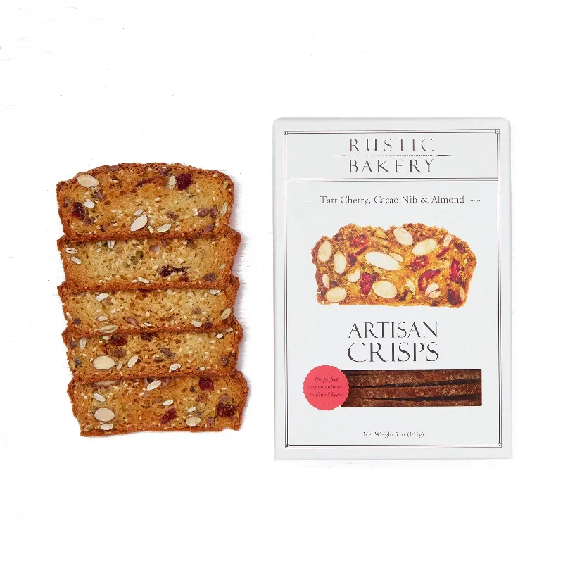 Tart Cherry, Cacao Nib, & Almond Artisan Crisps by Rustic Bakery