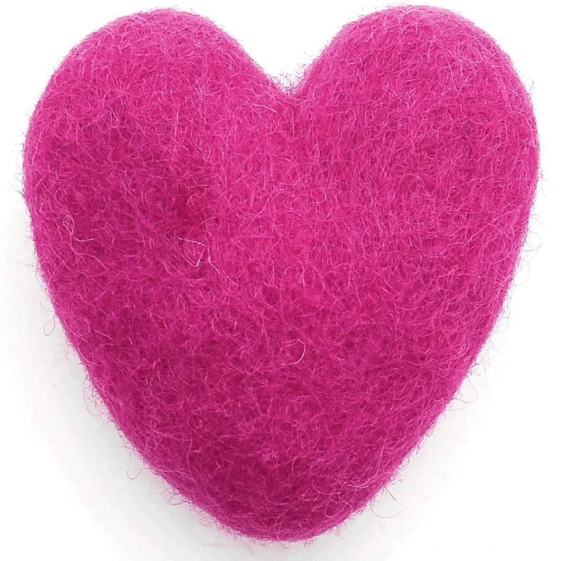 The Foggy Dog Wool Nip Hot Pink Heart