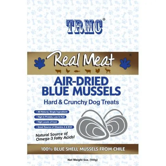 The Real Meat Company Air-Dried Blue Mussels Crunchy Dog Treats 5oz