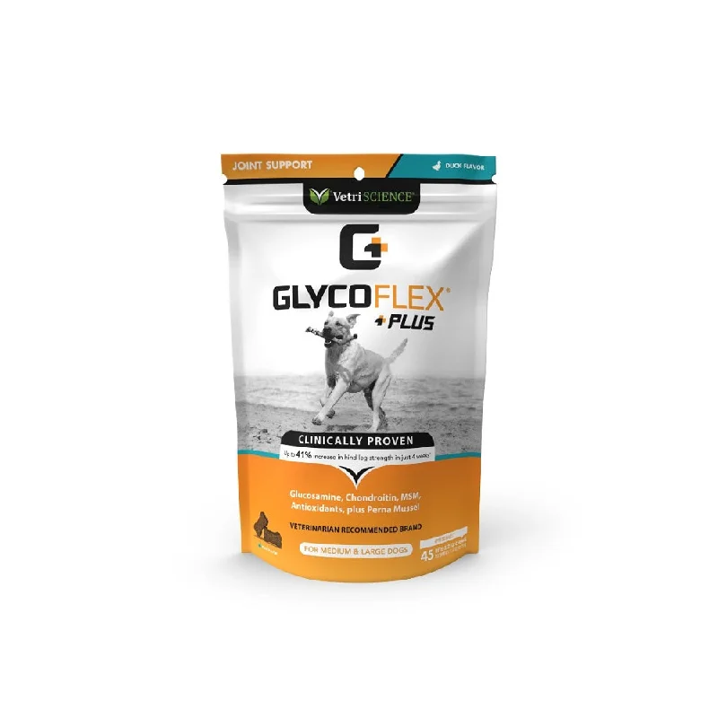 GlycoFlex Plus Hip and Joint Supplement for Medium and Large Dogs - Duck Recipe